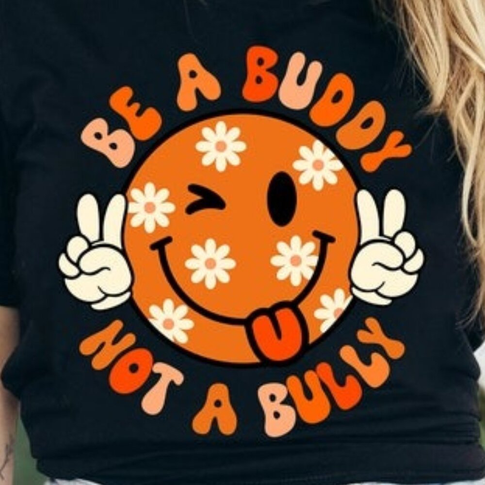 Retro Be A Buddy Not A Bully Shirt, Anti Bullying Shirt - Picture 2 of 4